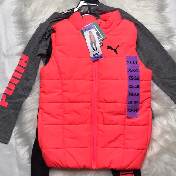 PUMA 3-Piece Vest Set, Size XS 5/6 **BRAND NEW** - Picture 5 of 13